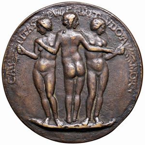 MEDAGLIA IN BRONZO DI GIOVANNA DEGLI ALBIZI TORNABUONI (1468-1488) NOBILE FIORENTINA  - Asta Medaglie napoleoniche, monete toscane di grande modulo. Aurea: monete e medaglie d'oro - Associazione Nazionale - Case d'Asta italiane