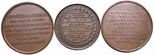 TRE MEDAGLIE NAPOLEONICHE IN BRONZO  - Asta Medaglie napoleoniche, monete toscane di grande modulo. Aurea: monete e medaglie d'oro - Associazione Nazionale - Case d'Asta italiane