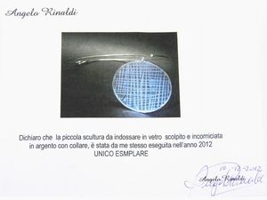 Collier in argento e vetro scolpito  - Asta Asta 137 parte I - Gioielli e Orologi - Associazione Nazionale - Case d'Asta italiane