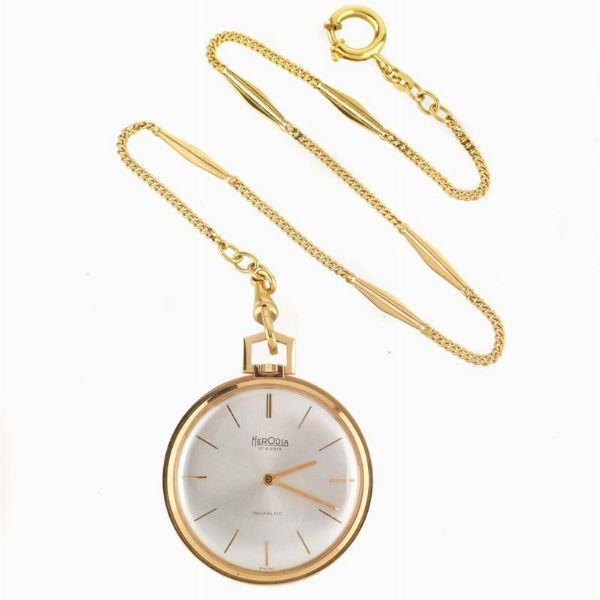 HERODIA OROLOGIO DA TASCA CON CATENA  - Asta Orologi e penne - Associazione Nazionale - Case d'Asta italiane