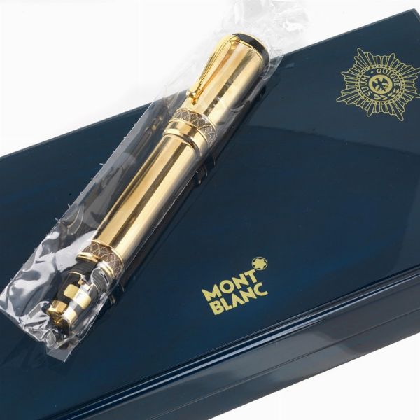 MONTBLANC : MONTBLANC "HOMMAGE A FRIEDRICH II THE GREAT" SERIE PATRON OF ART PENNA STILOGRAFICA EDIZIONE LIMITATA N. 1767/4810, ANNO 1999  - Asta Orologi e penne - Associazione Nazionale - Case d'Asta italiane
