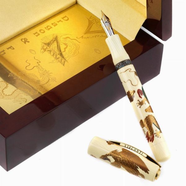 VISCONTI : VISCONTI "CREATURE SOPRANNATURALI" - DRAGON E PHOENIX - EDIZIONE LIMITATA MAKI-E PENNA STILOGRAFICA N. 089/188  - Asta Orologi e penne - Associazione Nazionale - Case d'Asta italiane