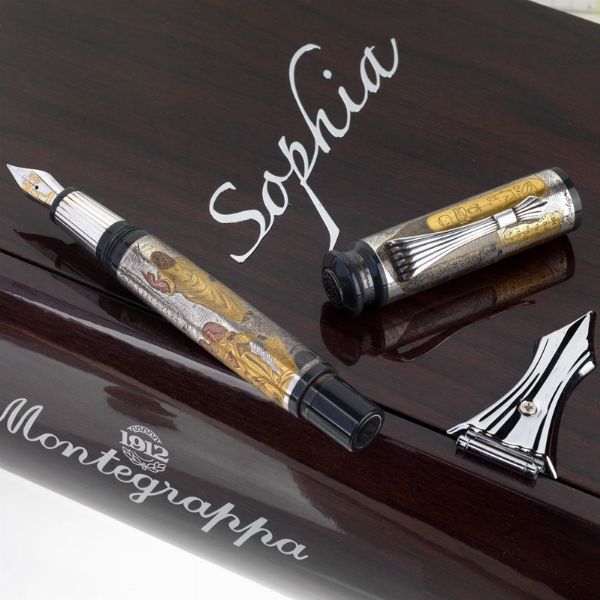 MONTEGRAPPA "SOPHIA" EDIZIONE LIMITATA PENNA STILOGRAFICA N. 264/1200 IN ARGENTO  - Asta Orologi e penne - Associazione Nazionale - Case d'Asta italiane