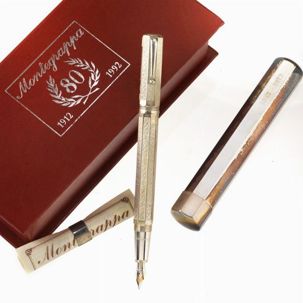 MONTEGRAPPA REMINISCENCE PENNA STILOGRAFICA IN ARGENTO EDIZIONE LIMITATA N. 1041/1912  - Asta Orologi e penne - Associazione Nazionale - Case d'Asta italiane