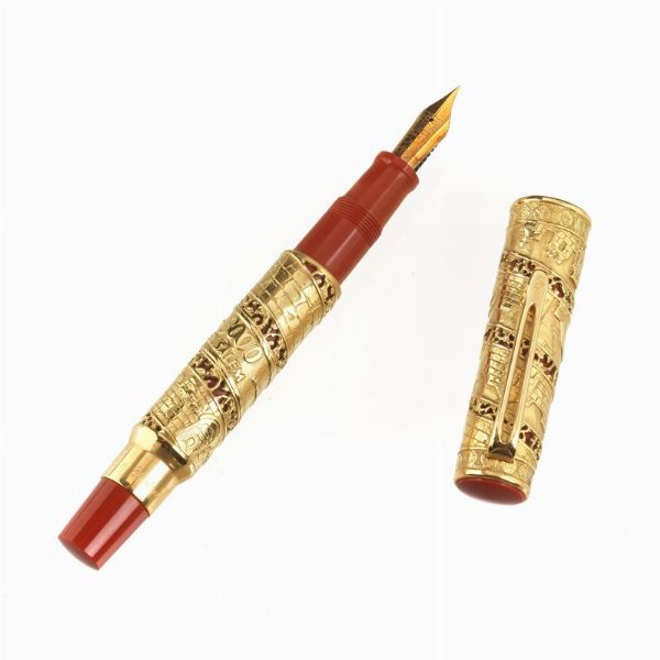 OMAS JERUSALEM 3000 EDIZIONE LIMITATA PENNA STILOGRAFICA N. 0135/500 ANNO 1996  - Asta Orologi e penne - Associazione Nazionale - Case d'Asta italiane