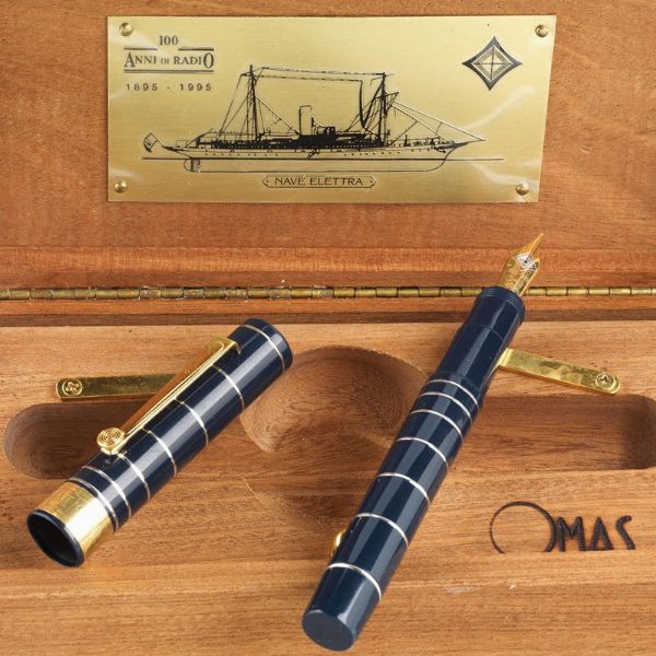 OMAS GUGLIELMO MARCONI EDIZIONE LIMITATA 100 ANNI DI RADIO (1895 - 1995) PENNA STILOGRAFICA N. 3453/4000  - Asta Orologi e penne - Associazione Nazionale - Case d'Asta italiane