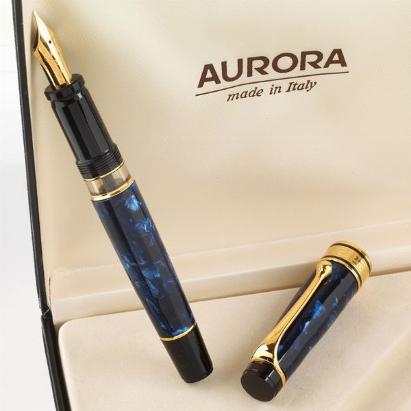 AURORA OPTIMA BLU MARMO  - Asta Orologi e penne - Associazione Nazionale - Case d'Asta italiane