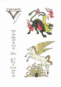 VISCONTI : VISCONTI "CREATURE SOPRANNATURALI" - PEGASUS E CHIMERA- EDIZIONE LIMITATA MAKI-E PENNA STILOGRAFICA N. 089/188  - Asta Orologi e penne - Associazione Nazionale - Case d'Asta italiane