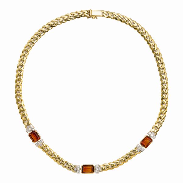 Collana a maglia groumette in oro giallo 18kt  - Asta Gioielli Orologi e Fashion Vintage - Associazione Nazionale - Case d'Asta italiane