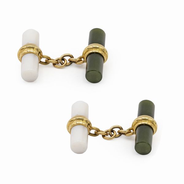 Gemelli a cilindro in oro giallo 18kt  - Asta Gioielli Orologi e Fashion Vintage - Associazione Nazionale - Case d'Asta italiane