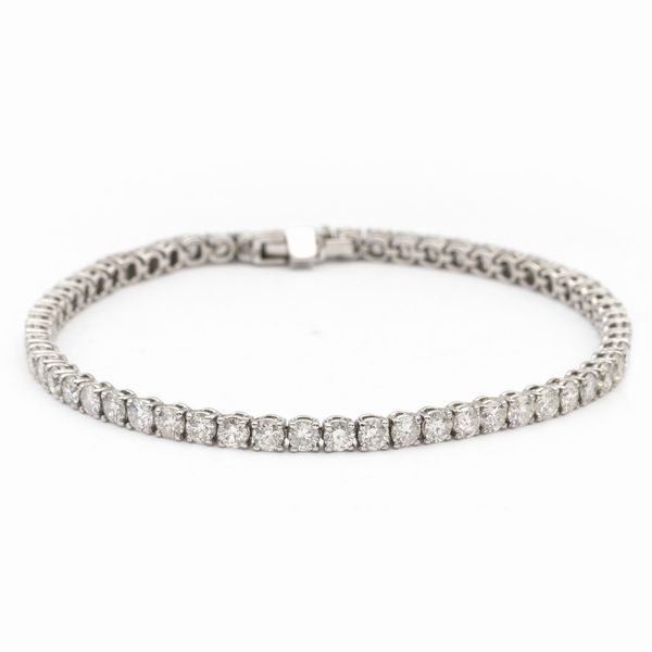 Bracciale tennis in oro bianco 18kt e diamanti  - Asta Gioielli Orologi e Fashion Vintage - Associazione Nazionale - Case d'Asta italiane