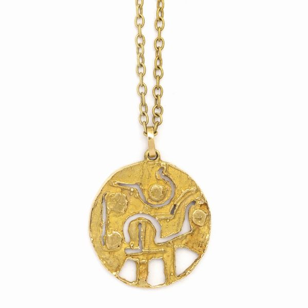 Umberto Mastroianni, pendente scultura  - Asta Gioielli Orologi e Fashion Vintage - Associazione Nazionale - Case d'Asta italiane