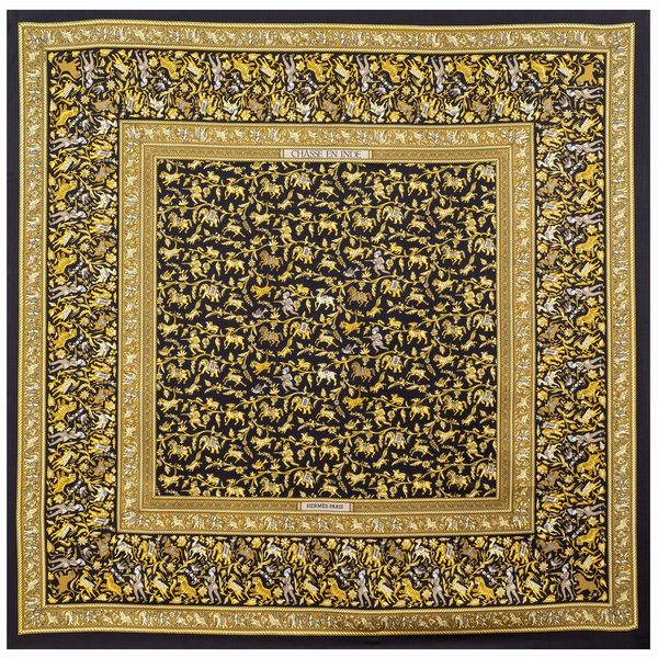 Hermes foulard vintage collezione Chasse En Inde  - Asta Gioielli Orologi e Fashion Vintage - Associazione Nazionale - Case d'Asta italiane