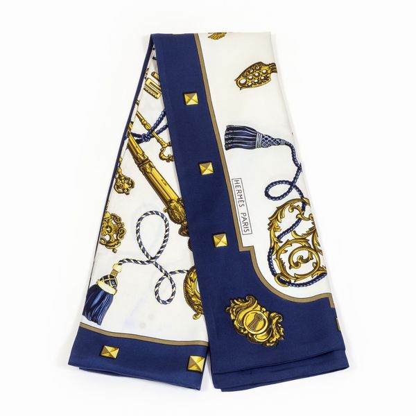 Hermes stola vintage collezione Les Cles  - Asta Gioielli Orologi e Fashion Vintage - Associazione Nazionale - Case d'Asta italiane