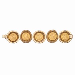 Bracciale sterline in oro giallo 18kt  - Asta Gioielli Orologi e Fashion Vintage - Associazione Nazionale - Case d'Asta italiane