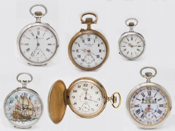 Sette orologi da tasca  - Asta Gioielli e Orologi - Associazione Nazionale - Case d'Asta italiane