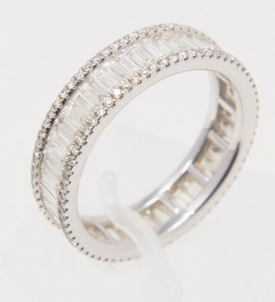 Fede in oro bianco con diamanti  - Asta Gioielli e Orologi - Associazione Nazionale - Case d'Asta italiane