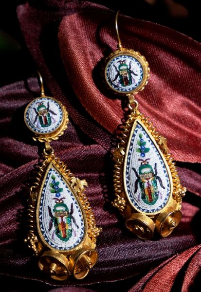 Antica demiparure in oro giallo e micromosaico  - Asta Gioielli e Orologi - Associazione Nazionale - Case d'Asta italiane