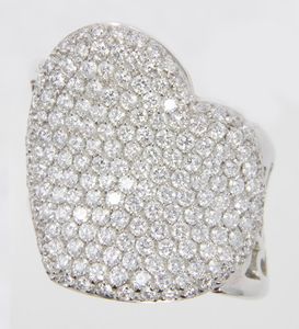 Pasquale Bruni anello a fascia traforata in oro bianco e brillanti  - Asta Gioielli e Orologi - Associazione Nazionale - Case d'Asta italiane