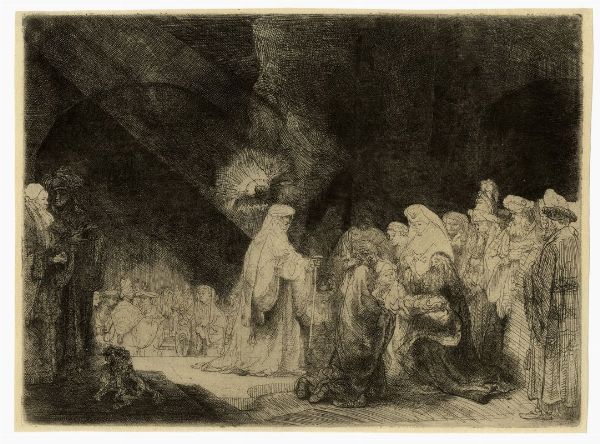 REMBRANDT HARMENSZOON VAN RIJN : La presentazione al Tempio.  - Asta Arte antica, moderna e contemporanea - Associazione Nazionale - Case d'Asta italiane