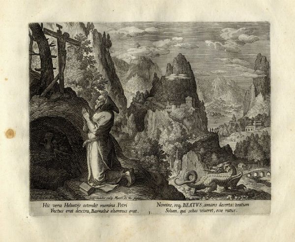 JOHANNES I (JAN) SADELER : Solitudo sive vitae Patrum Eremicolarum /  - Asta Arte antica, moderna e contemporanea - Associazione Nazionale - Case d'Asta italiane