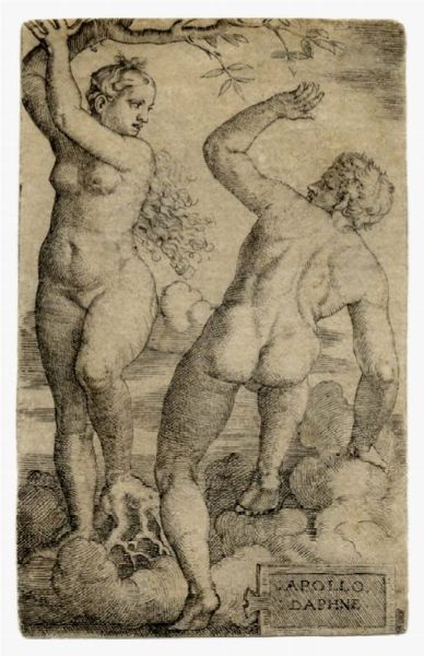 BARTHEL BEHAM : Apollo e Daphne.  - Asta Arte antica, moderna e contemporanea - Associazione Nazionale - Case d'Asta italiane