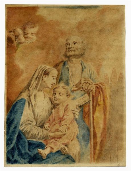 Sacra Famiglia con la Vergine che legge.  - Asta Arte antica, moderna e contemporanea - Associazione Nazionale - Case d'Asta italiane