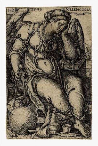 HANS SEBALD BEHAM : Melencolia.  - Asta Arte antica, moderna e contemporanea - Associazione Nazionale - Case d'Asta italiane