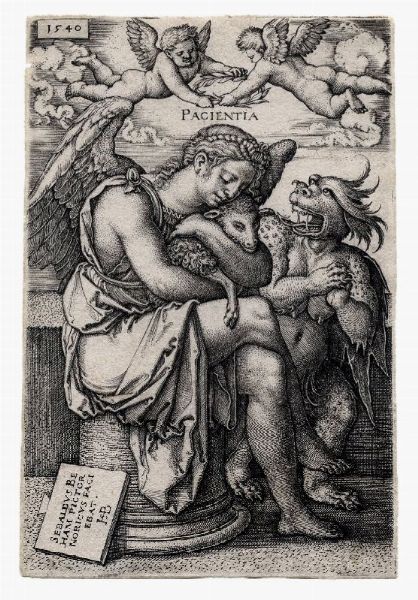 HANS SEBALD BEHAM : Pacientia.  - Asta Arte antica, moderna e contemporanea - Associazione Nazionale - Case d'Asta italiane