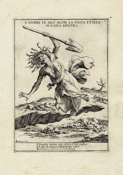 GIUSEPPE MARIA MITELLI : Dieci tavole da Proverbi figurati consecrati al Serenissimo principe Francesco Maria di Toscana...  - Asta Arte antica, moderna e contemporanea - Associazione Nazionale - Case d'Asta italiane