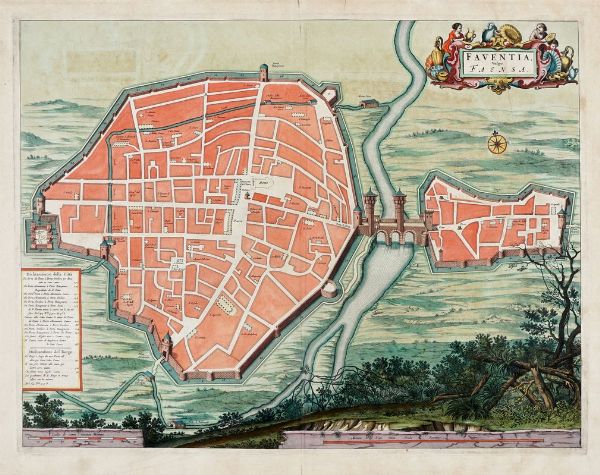 JOHANNES BLAEU : Faventia Vulgo Faensa.  - Asta Arte antica, moderna e contemporanea - Associazione Nazionale - Case d'Asta italiane