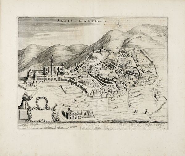 JOHANNES BLAEU : Assisi. Patria di S.t Francesco.  - Asta Arte antica, moderna e contemporanea - Associazione Nazionale - Case d'Asta italiane
