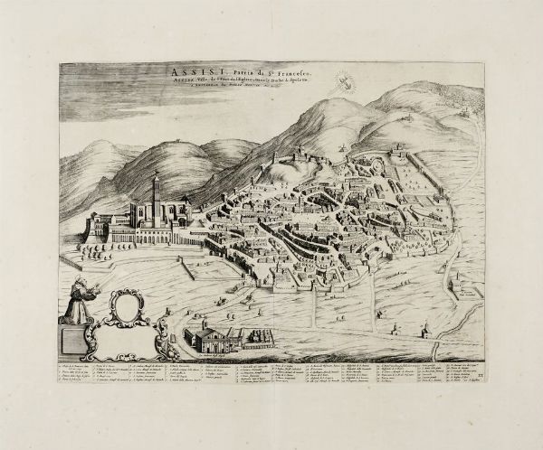 JOHANNES BLAEU : Narni. Ancienne Ville de l'Etat de l'Eglise, dans l'Ombrie.  - Asta Arte antica, moderna e contemporanea - Associazione Nazionale - Case d'Asta italiane