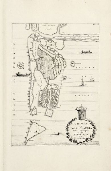 JOHANNES BLAEU : Les environs de Venise / Murano / Chioza ou Fossa Claudia Ville Episcopale de la Republique de Venise.  - Asta Arte antica, moderna e contemporanea - Associazione Nazionale - Case d'Asta italiane