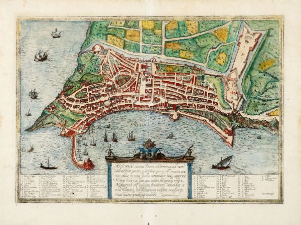 GEORG BRAUN : Ancona civitas Piceni celeberrima, ad mare Adriaticum posita...  - Asta Arte antica, moderna e contemporanea - Associazione Nazionale - Case d'Asta italiane