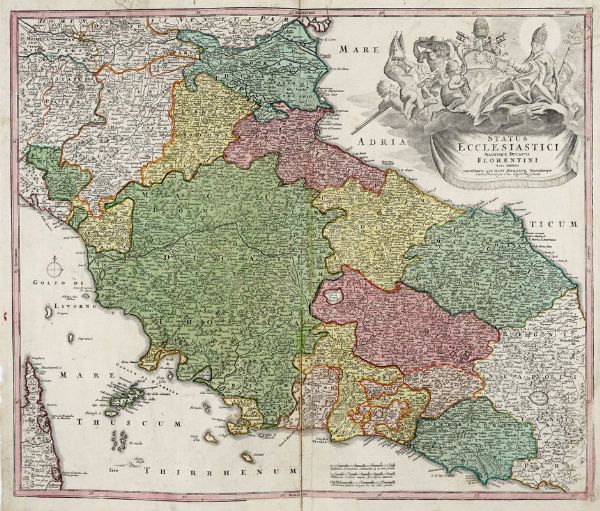 JOHANN BAPTIST HOMANN : Status Ecclesiastici Magnique Ducatus Florentini Nova Exhibitio...  - Asta Arte antica, moderna e contemporanea - Associazione Nazionale - Case d'Asta italiane