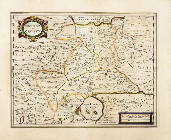 JOHANNES JANSSONIUS : Territorio di Orvieto.  - Asta Arte antica, moderna e contemporanea - Associazione Nazionale - Case d'Asta italiane