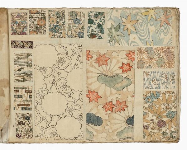 Grande repertorio/catalogo di motivi decorativi per stoffe e porcellane.  - Asta Arte antica, moderna e contemporanea - Associazione Nazionale - Case d'Asta italiane