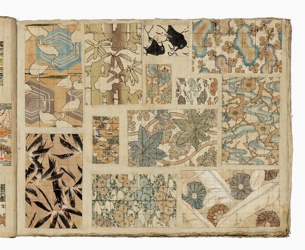 Grande repertorio/catalogo di motivi decorativi per stoffe e porcellane.  - Asta Arte antica, moderna e contemporanea - Associazione Nazionale - Case d'Asta italiane