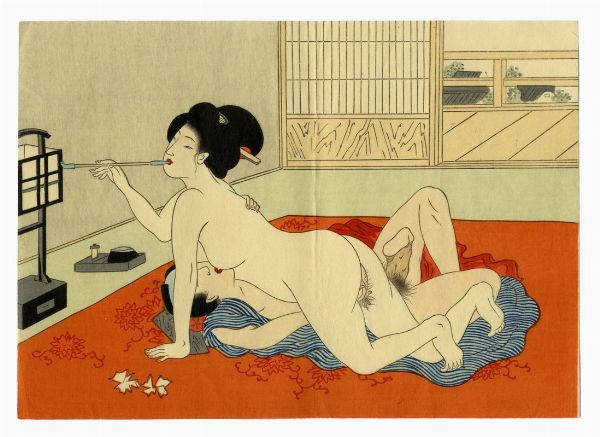 Lotto di sei shunga.  - Asta Arte antica, moderna e contemporanea - Associazione Nazionale - Case d'Asta italiane