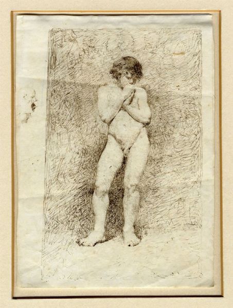 MARIANO FORTUNY Y MARSAL : Nudo maschile.  - Asta Arte antica, moderna e contemporanea - Associazione Nazionale - Case d'Asta italiane