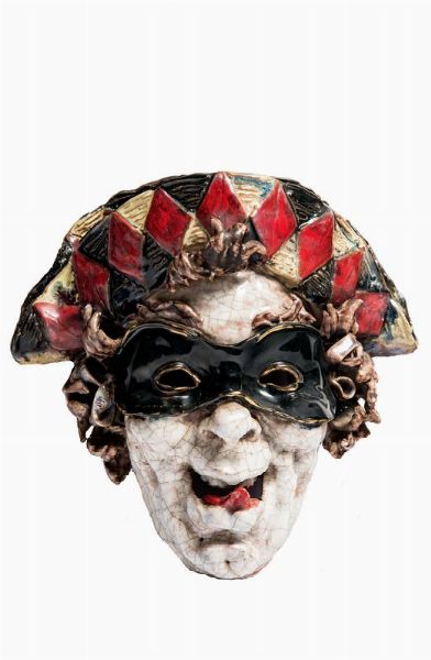 Eugenio Pattarino : Lotto composto di 2 maschere carnevalesche.  - Asta Arte antica, moderna e contemporanea - Associazione Nazionale - Case d'Asta italiane