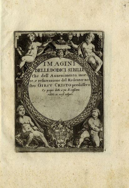 DOMENICO FALCINI : Imagini delle Dodici Sibille / Dodici storie di Ges / Vittoria sui sette vizi capitali.  - Asta Arte antica, moderna e contemporanea - Associazione Nazionale - Case d'Asta italiane