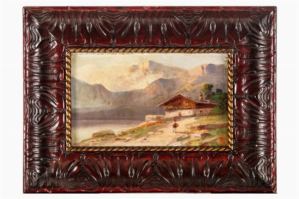 ACHILLE TOMINETTI : Casa sul lago.  - Asta Arte antica, moderna e contemporanea - Associazione Nazionale - Case d'Asta italiane