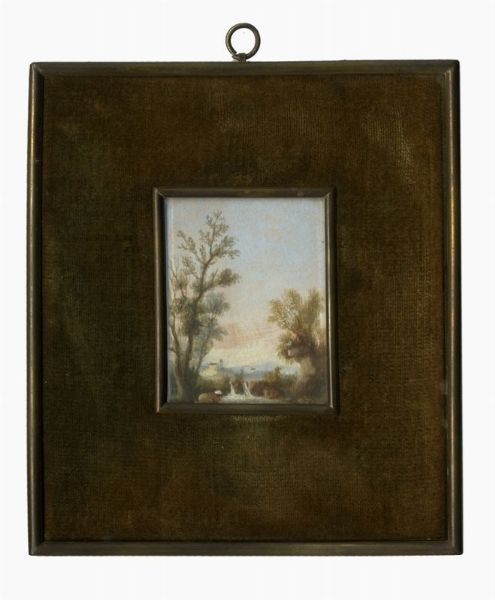 Renato Zini : Lotto composto di 7 microdipinti e microacquerelli.  - Asta Arte antica, moderna e contemporanea - Associazione Nazionale - Case d'Asta italiane