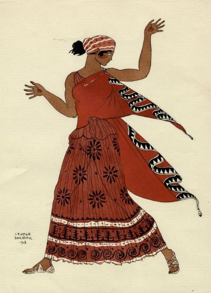 GEORGE BARBIER : Lotto composto di 2 costumi teatrali.  - Asta Arte antica, moderna e contemporanea - Associazione Nazionale - Case d'Asta italiane