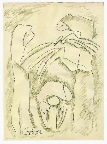 DADO [PSEUD. PER DJURIC MIODRAG] : Senza titolo.  - Asta Arte antica, moderna e contemporanea - Associazione Nazionale - Case d'Asta italiane