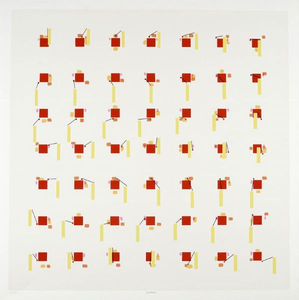 BRUNO MUNARI : Tutto cambia (movimento di gruppi di forme e colori).  - Asta Arte antica, moderna e contemporanea - Associazione Nazionale - Case d'Asta italiane