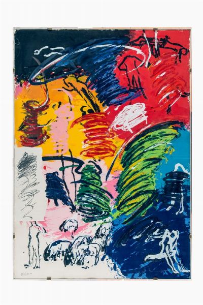 MARIO SCHIFANO : Senza titolo.  - Asta Arte antica, moderna e contemporanea - Associazione Nazionale - Case d'Asta italiane