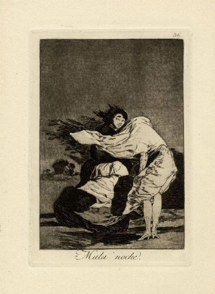 FRANCISCO GOYA Y LUCIENTES : Mala Noche!  - Asta Arte antica, moderna e contemporanea - Associazione Nazionale - Case d'Asta italiane